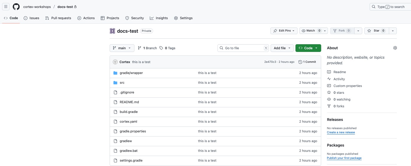 A repo is created after you submit your Scaffolder information.